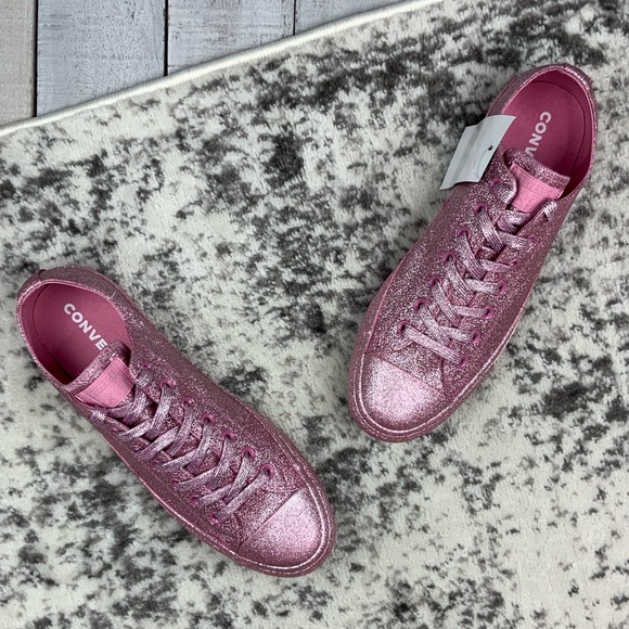 Converse Shoes - NIB Converse All Star pink glitter sneakers